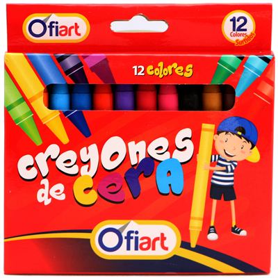 Creyones de cera 12 colores